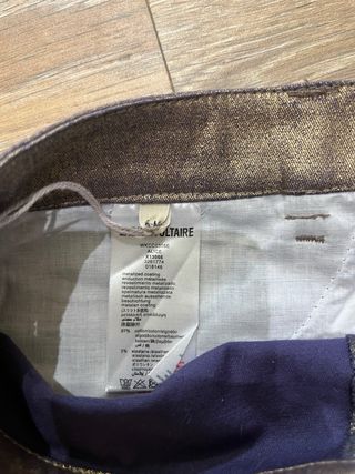 Falda metálica marrón y dorada