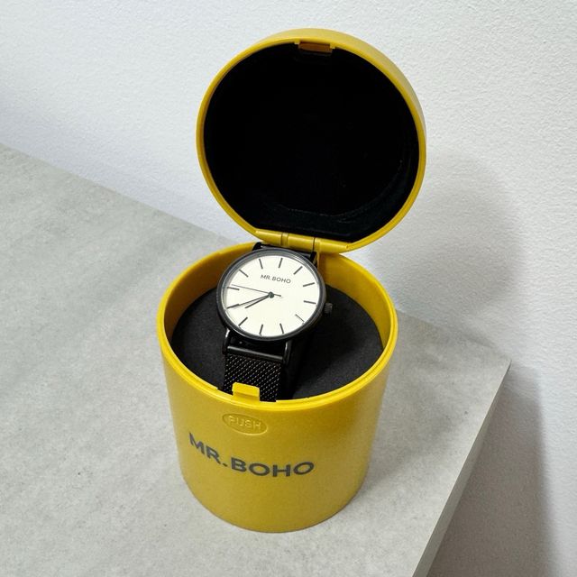 Reloj Mr. Boho Negro Cuarzo 36 cm