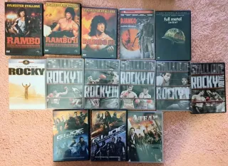 DVD Sylvester Stallone Rambo Rocky Full Metal Jack