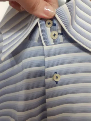 Camicia uomo righe azzurre e bianche