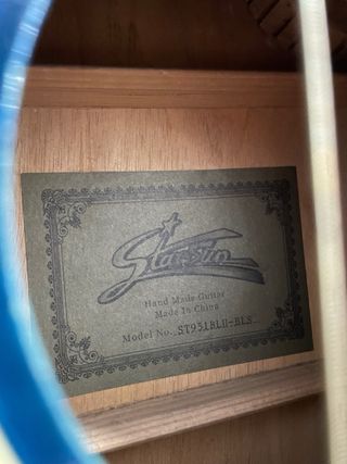 Guitarra Acústica Starsun Azul + Funda y Soporte