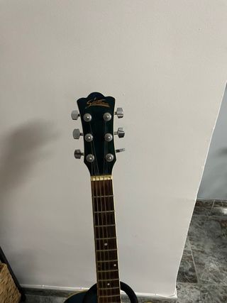 Guitarra Acústica Starsun Azul + Funda y Soporte