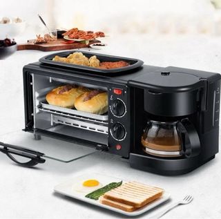 Máquina multifuncional/ Cafetera, Horno y Plancha