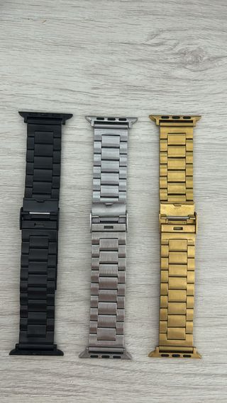 Correas Apple Watch (Negro, Dorado, Plateado)