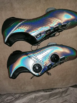 Botas Ciclismo Carretera Holográficas Número 41