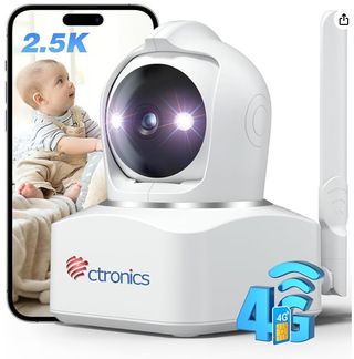 Ctronics 4MP 3G 4G LTE Cámara Vigilancia Interior