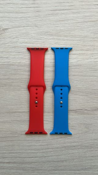 Correas Apple Watch (Rojo, azul y gris oscuro)