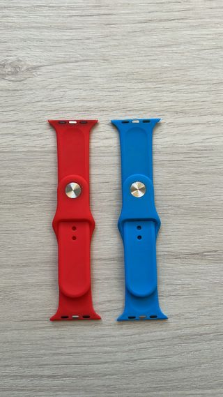 Correas Apple Watch (Rojo, azul y gris oscuro)