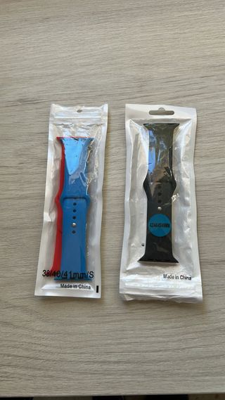 Correas Apple Watch (Rojo, azul y gris oscuro)