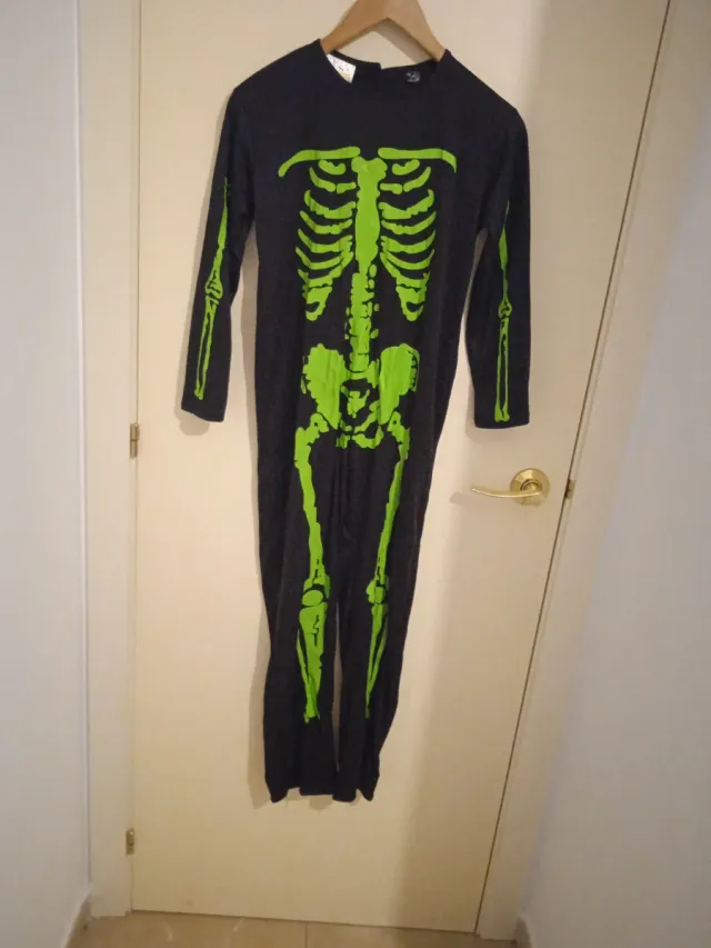 Disfraz esqueleto verde niño 13 años