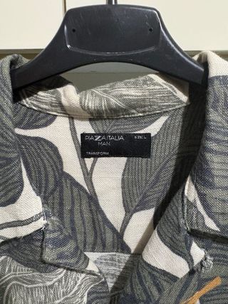 Camicia uomo taglia L fantasia foglie