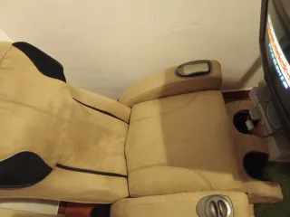 Sofá de masaje eléctrico,beige y negro