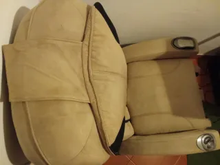 Sofá de masaje eléctrico,beige y negro