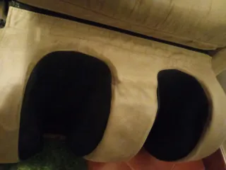 Sofá de masaje eléctrico,beige y negro