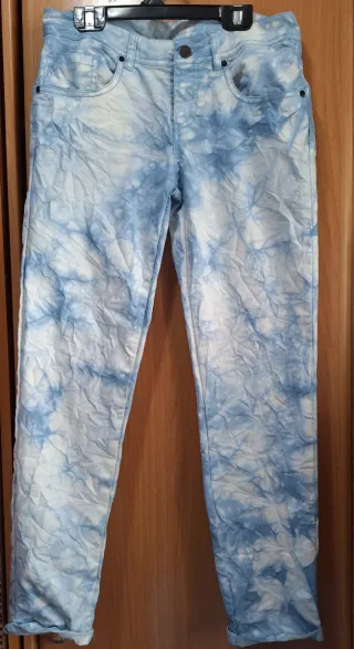 Pantalón vaquero mujer tie-dye