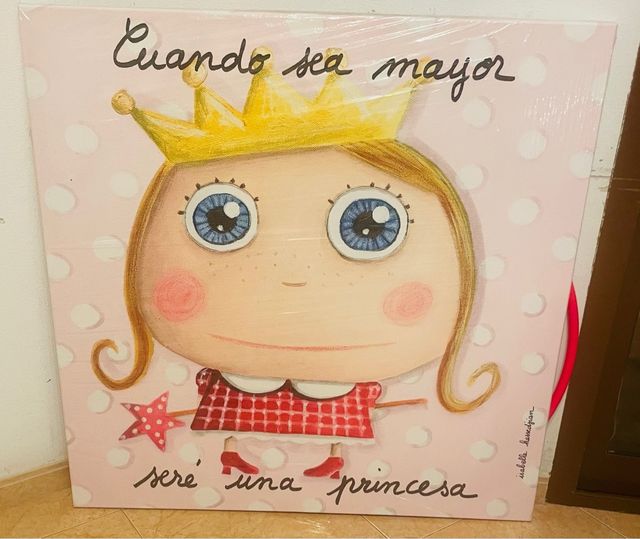 Cuadro grande infantil princesa Cuando sea mayor