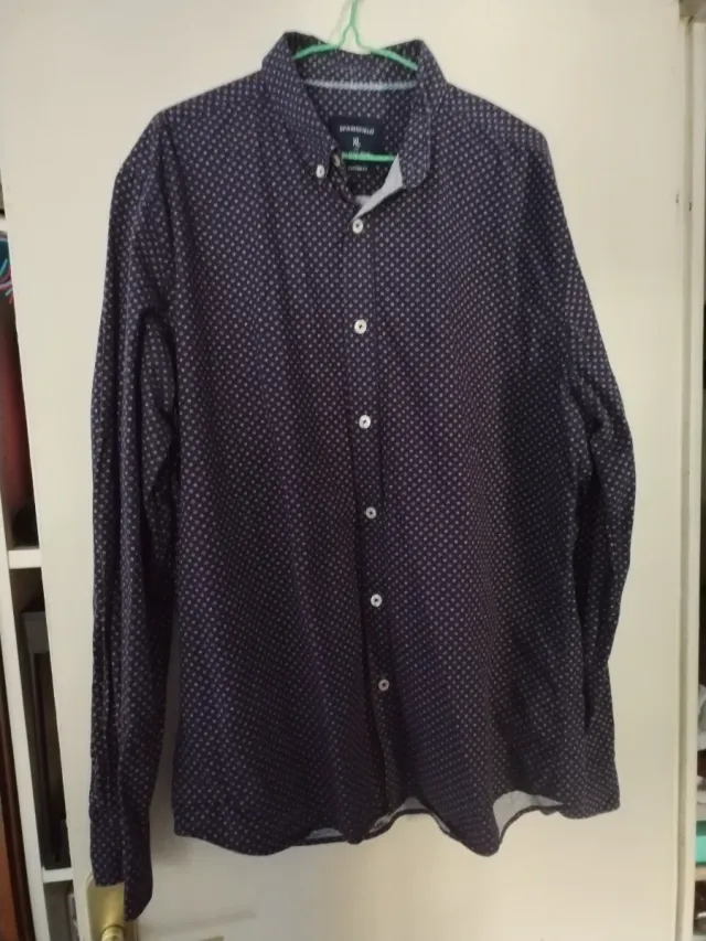 Camisa Springfield azul marino estampada