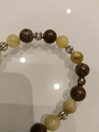 Bracciale pietre dure naturali con ciondolo bici