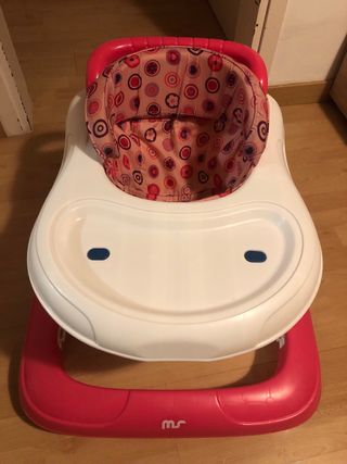 Andador trona bebé rosa