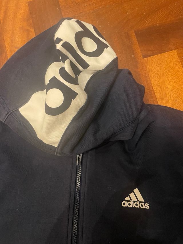 Felpa Adidas con cappuccio blu