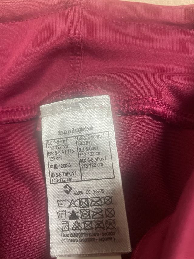 Mallas niña rosas y moradas