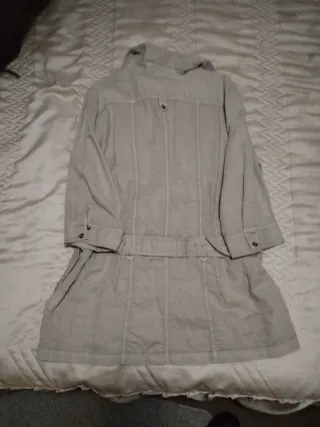 Vestido caki manga 3/4
