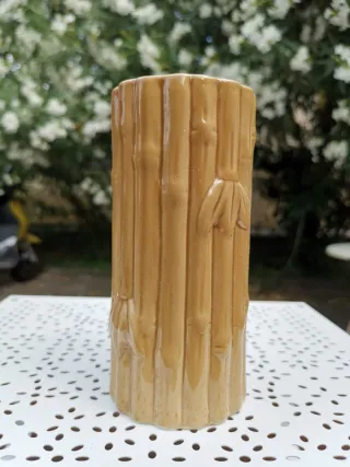 Tazza Tiki in ceramica stile bamboo
