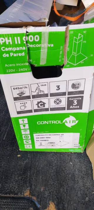 Campana Extractora Controlair PH II 900 nueva