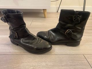 Botas negras de otoño/invierno de piel