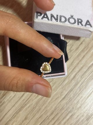 Anillo Pandora Corazón Dorado