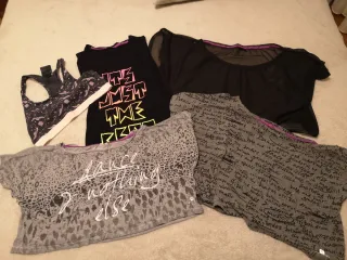 Lote 4 tops danza niña 6-8 años y top