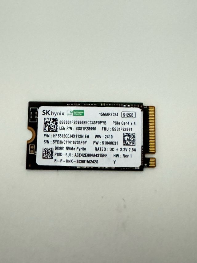 SK Hynix SSD M.2 512GB PCIe Gen4x4
