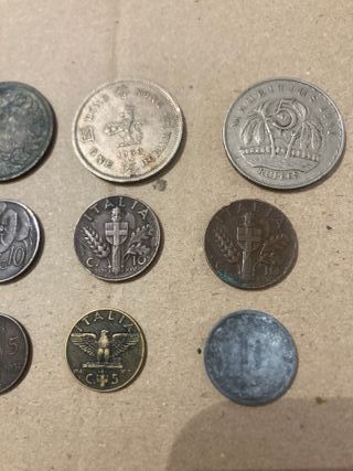 Lote 15 monedas antiguas extranjeras