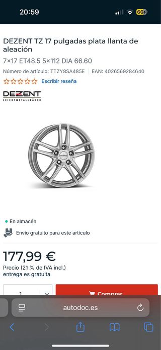 Llantas DEZNET con neumáticos invierno