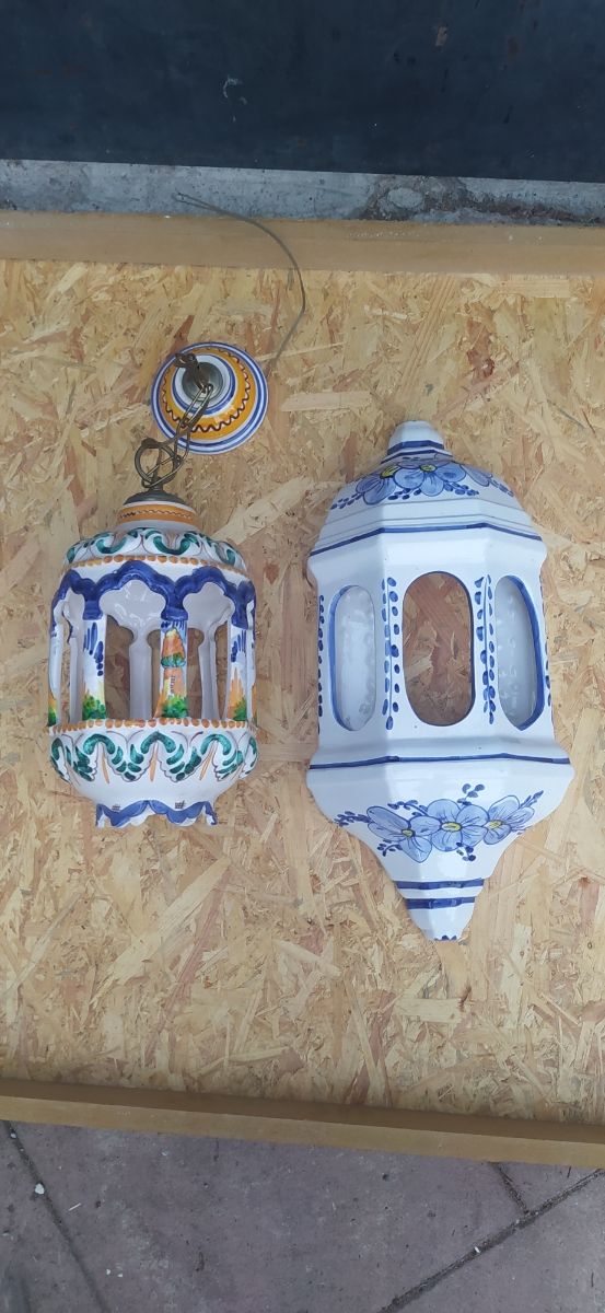 Lampara de techo y aplique cerámica 