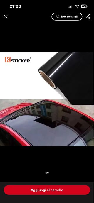 Pellicola Wrapping Nera Lucida 1.35 x 2 Metri