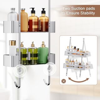 Estante Ducha Colgante Inox 2 Bandejas