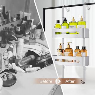 Estante Ducha Colgante Inox 2 Bandejas