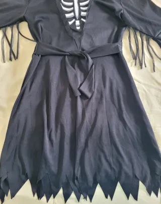 DISFRAZ ESQUELETO NIÑA TALLA 11-13 AÑOS HALLOWEEN.