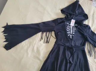 DISFRAZ ESQUELETO NIÑA TALLA 11-13 AÑOS HALLOWEEN.