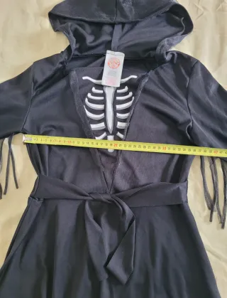 DISFRAZ ESQUELETO NIÑA TALLA 11-13 AÑOS HALLOWEEN.