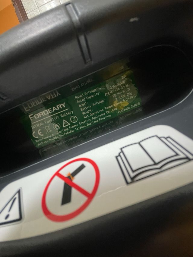 Batería Carretilla Fordeary 24V 36Ah