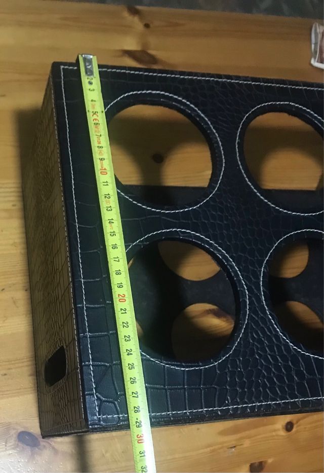 Botellero de piel marron 