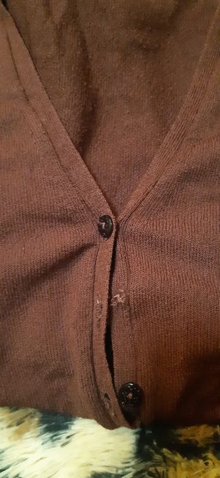 Cardigan corto Zara. Talla M. Burdeos