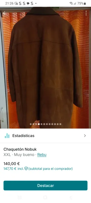 Chaquetón Nobuk Hombre Rebu Marrón XXL