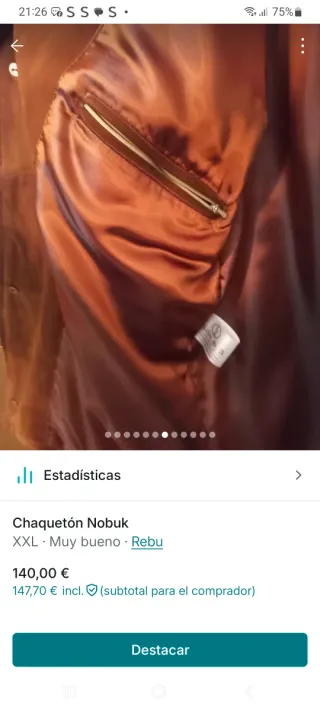 Chaquetón Nobuk Hombre Rebu Marrón XXL