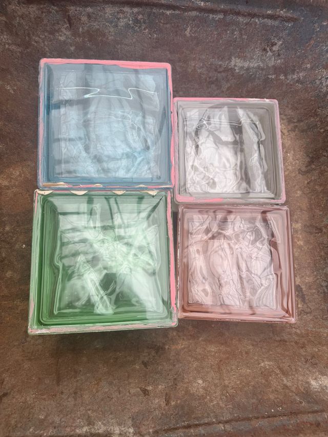 Bloques de cristal de colores (6 unidades)