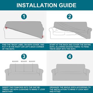 Copridivano elasticizzato grigio