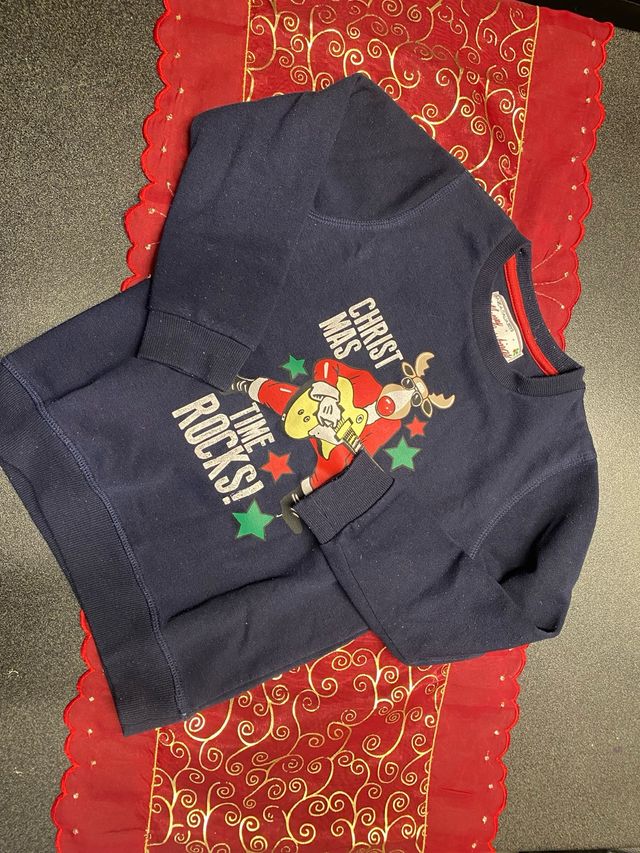 Felpa Natale Bambino 5/6 Anni Renna