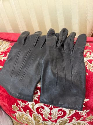 Guantes de piel mujer negros